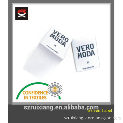 Eco-friendly clothing satin woven label